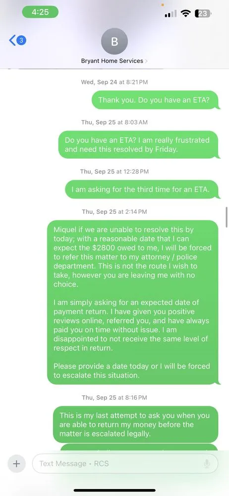 Slide of Bryant Home Services