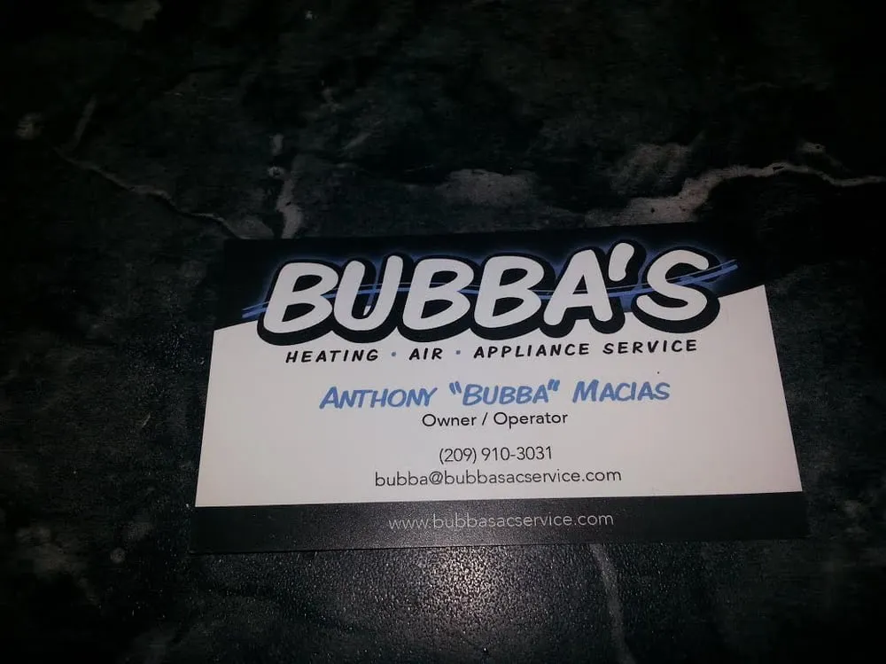 Slide of Bubba's Heating Air Appliance Service