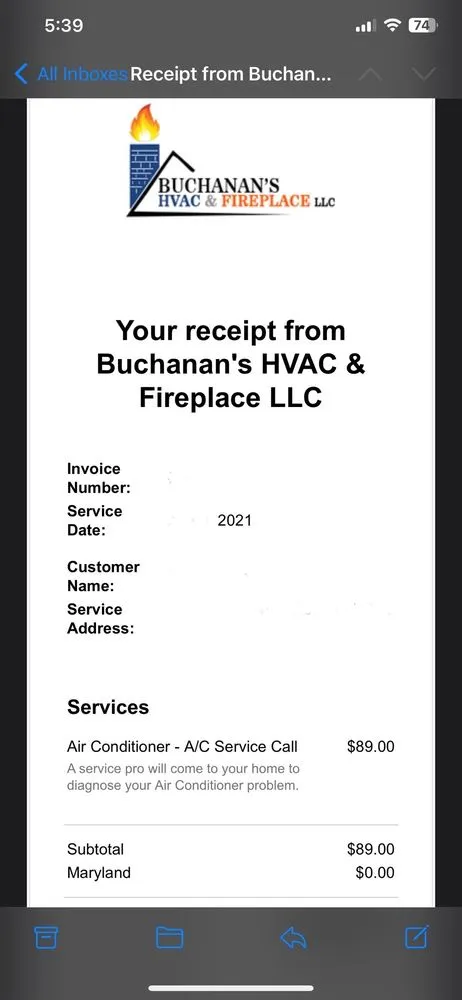 Slide of Buchanan's HVAC & Fireplace