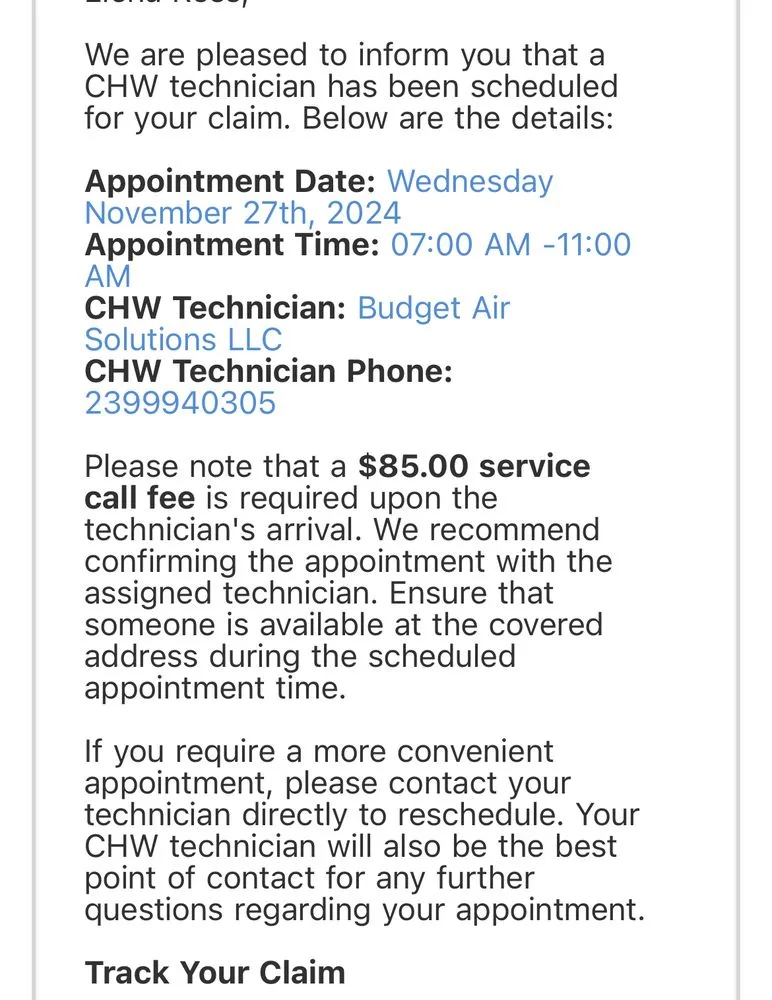 Slide of Budget Air Solutions