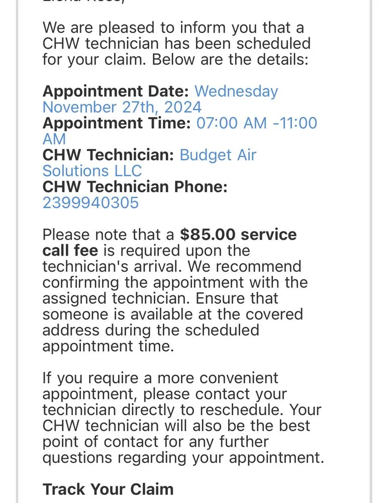 Slide of Budget Air Solutions