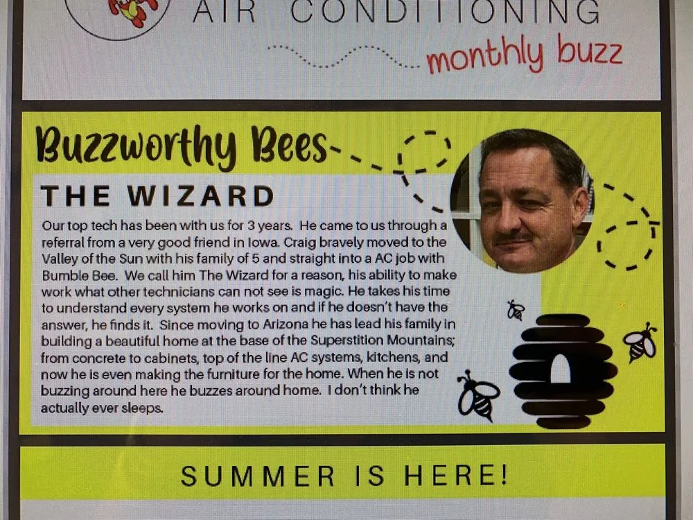 Slide of Bumble Bee Air Conditioning
