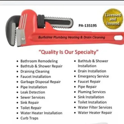 Burholme Plumbing Heating & Drain Cleaning Logo