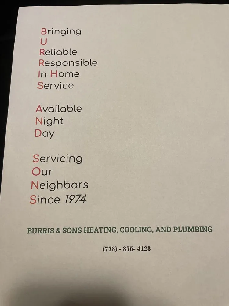 Slide of Burris & Sons Heating, Cooling & Plumbing