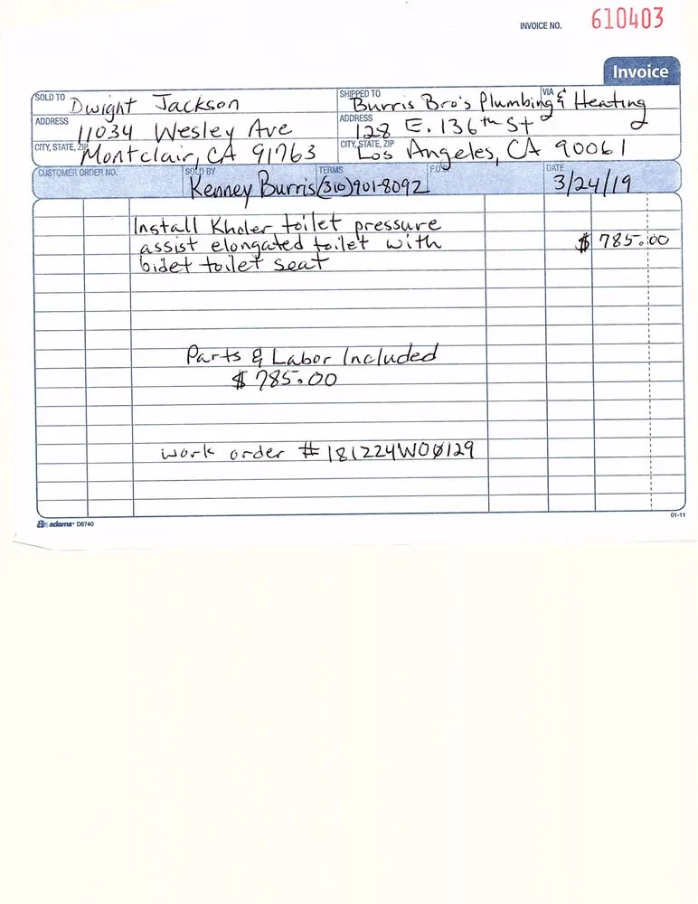 Slide of Burris Brothers Plumbing & Heating