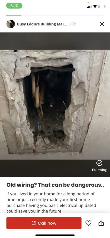 Slide of Busy Eddie’s Building Maintenance /Electrical service and repair