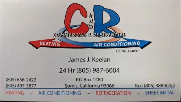 C and R Heating & Air Conditioning Logo
