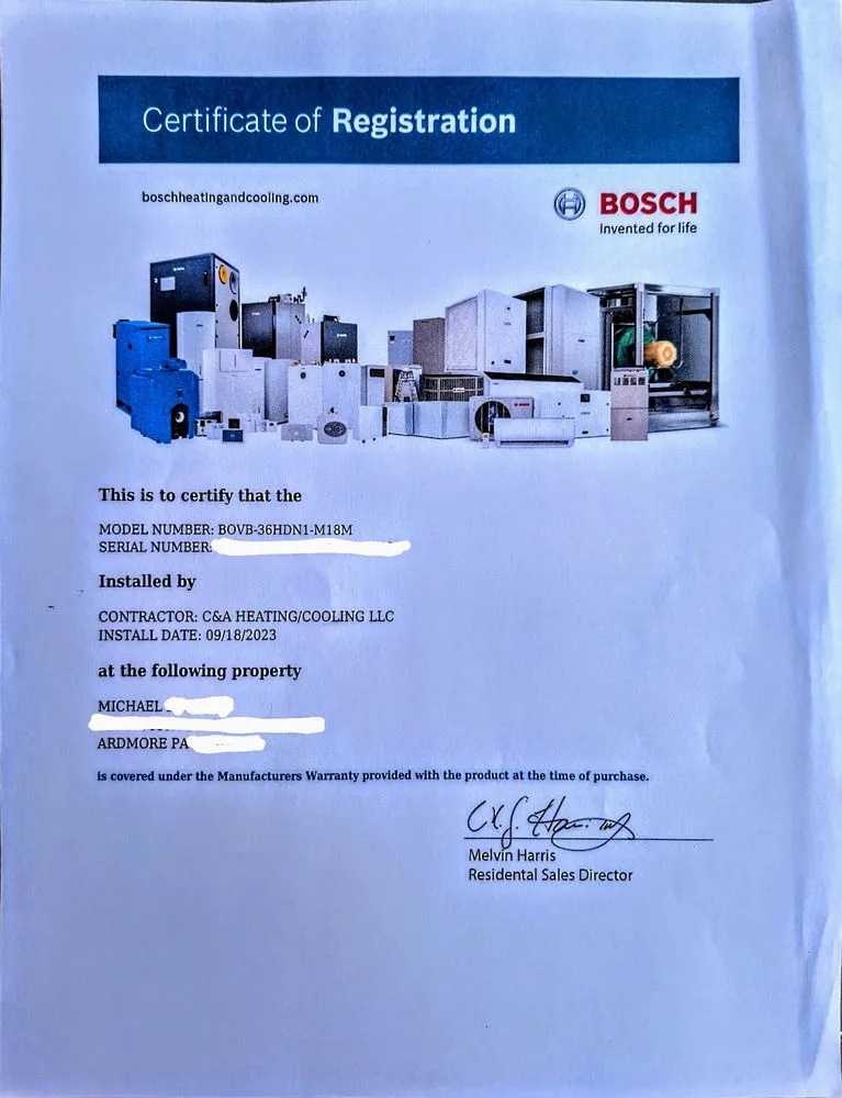 Slide of C&A Heating & Cooling