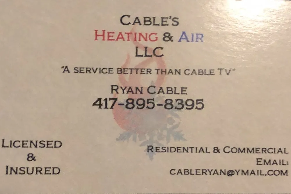 Slide of Cable's Heating & Air