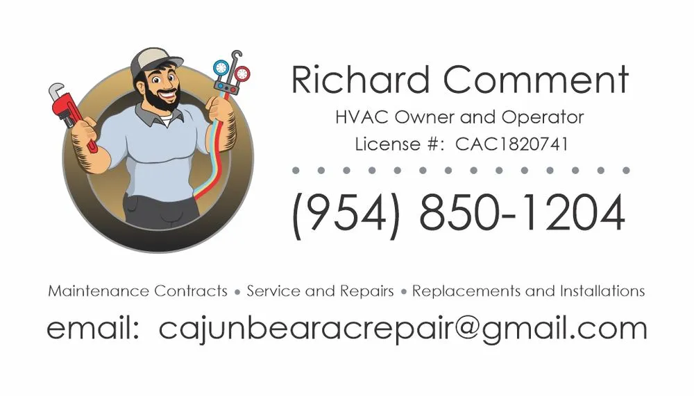 Slide of Cajun Bear AC Repair