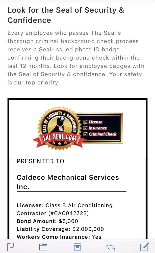 Slide of Caldeco Air Conditioning & Heating