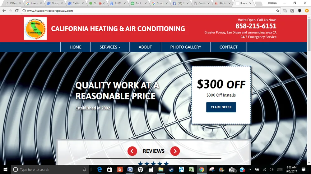 Slide of California Heating & Air Conditioning