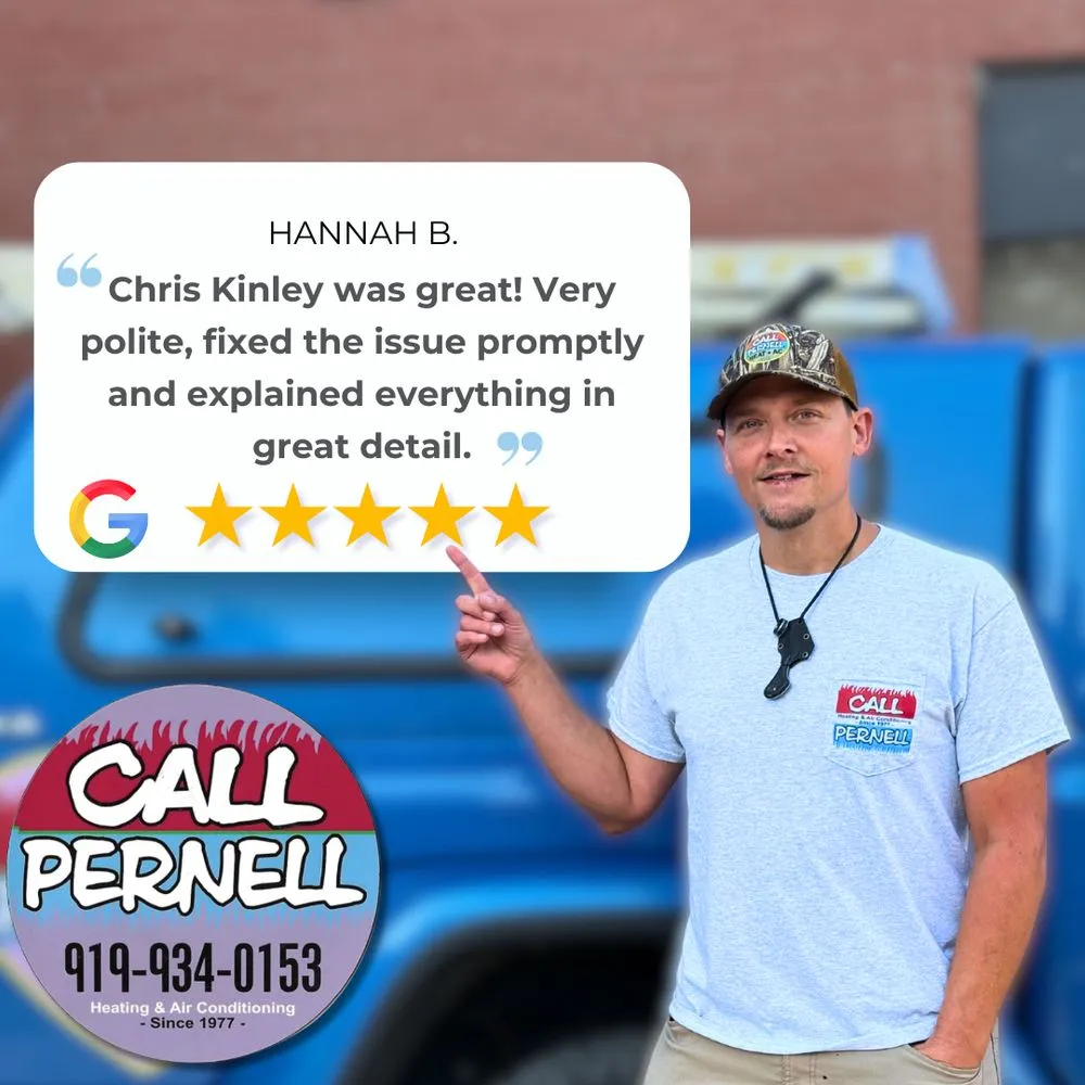 Slide of Call Pernell Heat and Air