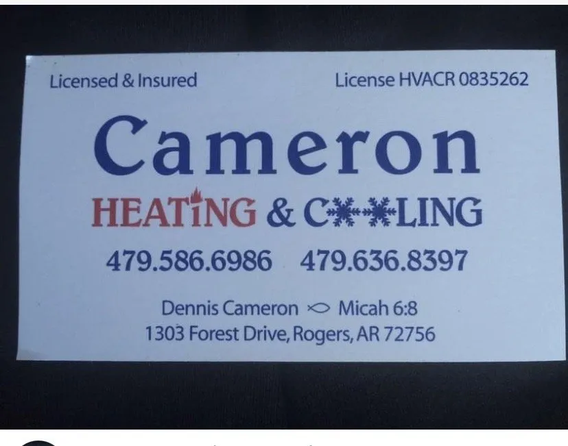Slide of Cameron Heating & Cooling