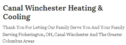 Slide of Canal Winchester Heating & Cooling