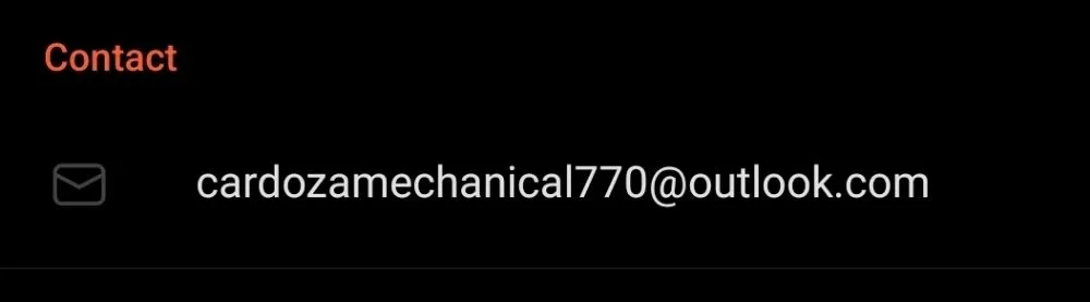 Slide of Cardoza Mechanical