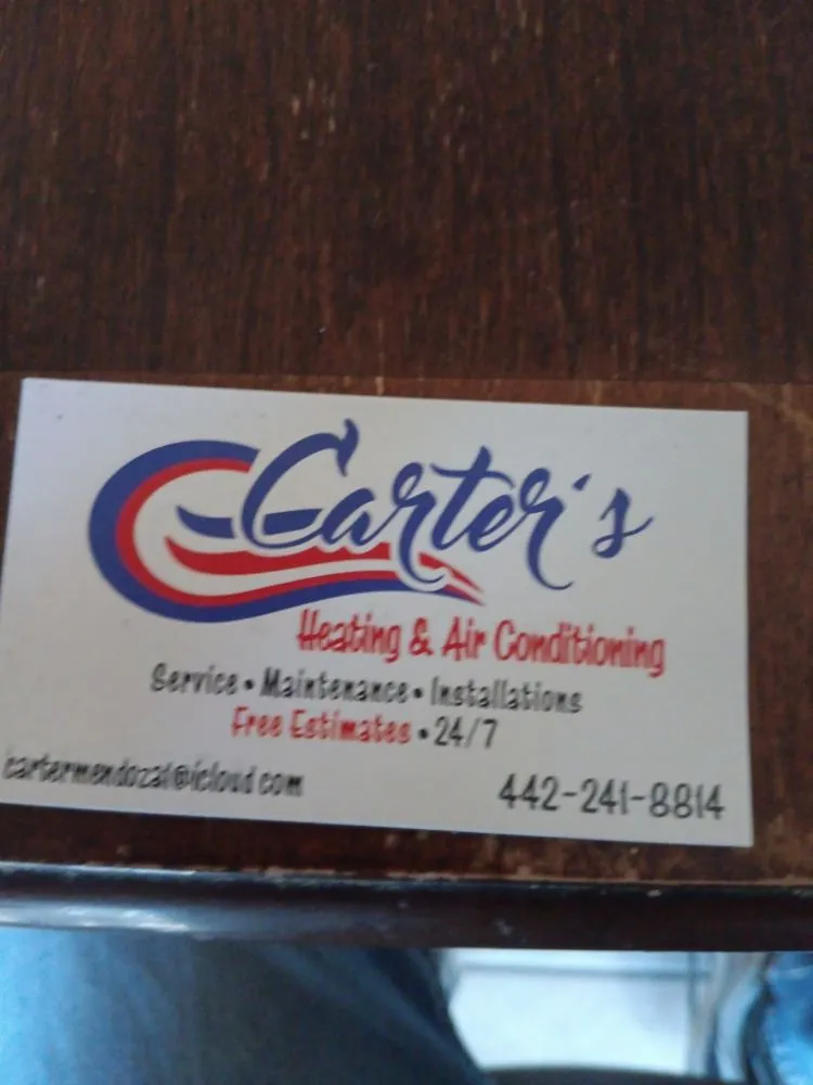 Slide of Carter's heating and air conditioning
