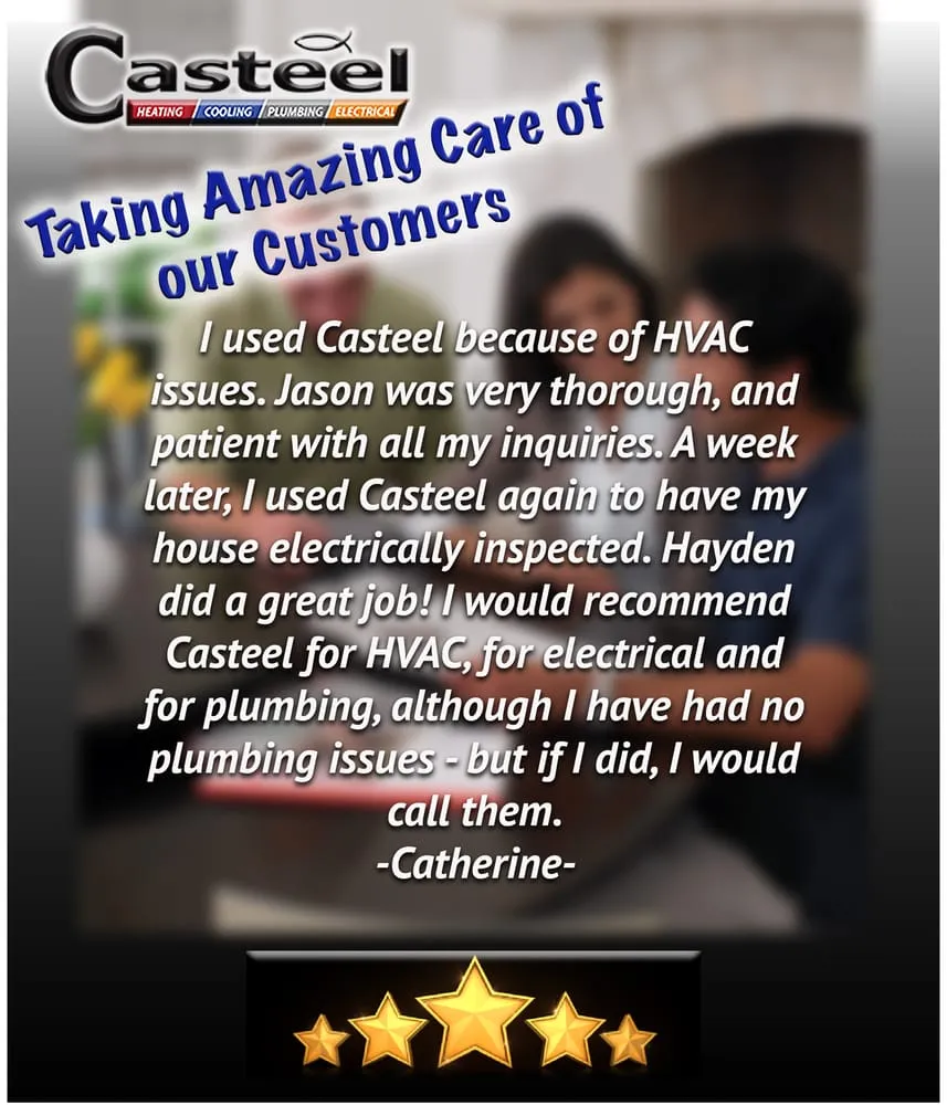 Slide of Casteel Heating, Cooling, Plumbing & Electrical