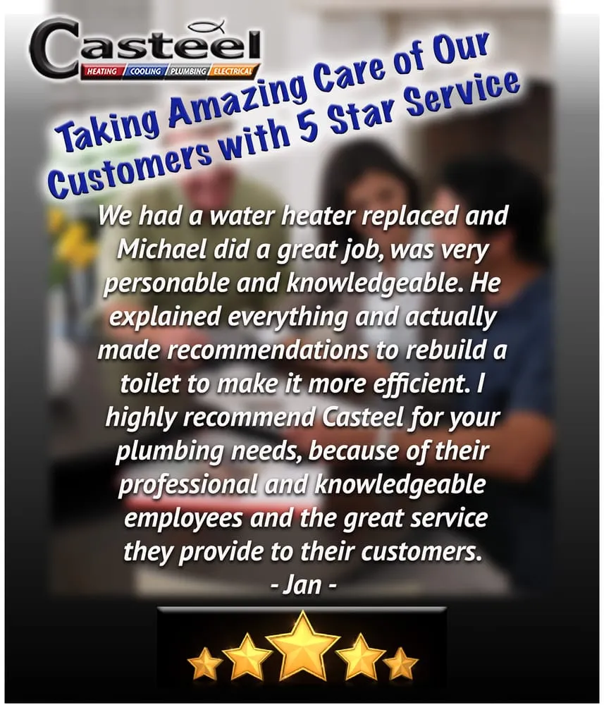 Slide of Casteel Heating, Cooling, Plumbing & Electrical