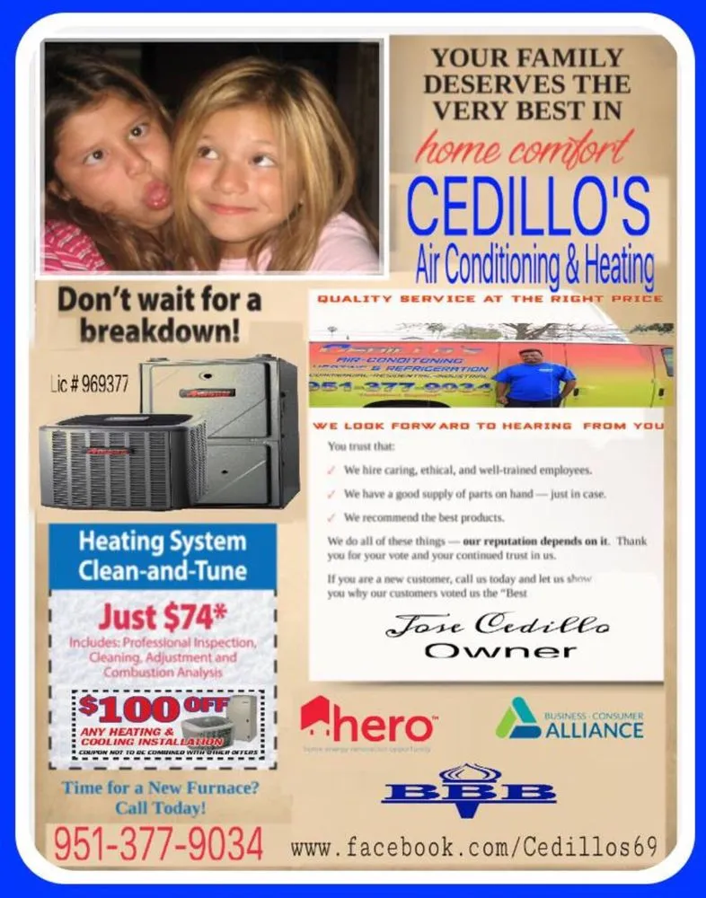 Slide of Cedillo's Air Conditioning And Heating Refrigeration