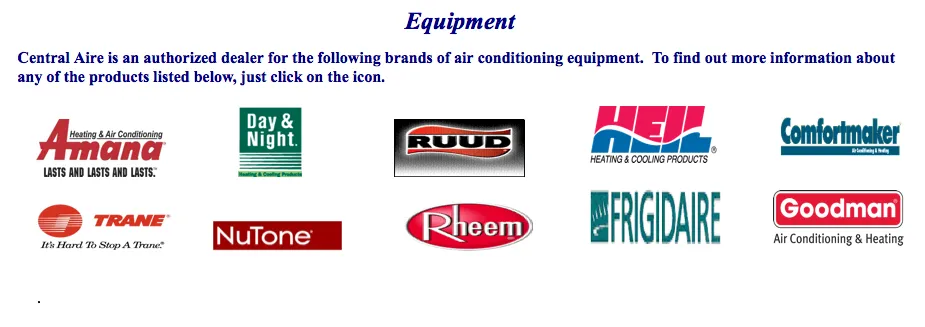 Slide of Central Aire Conditioning