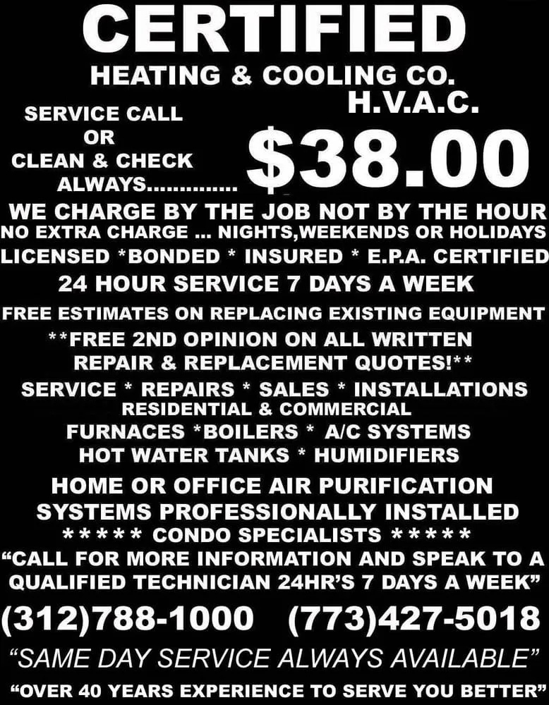 Slide of Certified Heating & Cooling