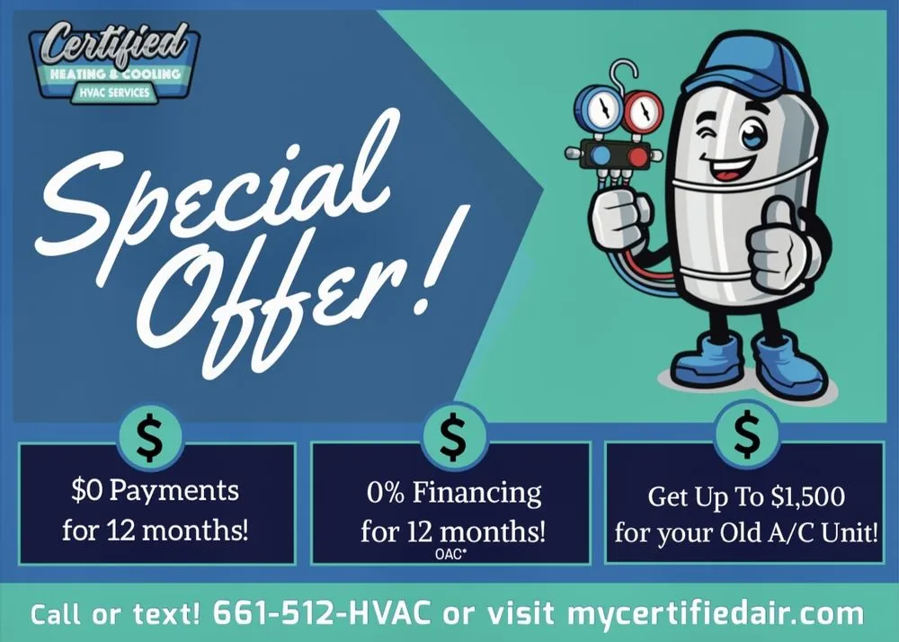 Slide of Certified Heating and Cooling