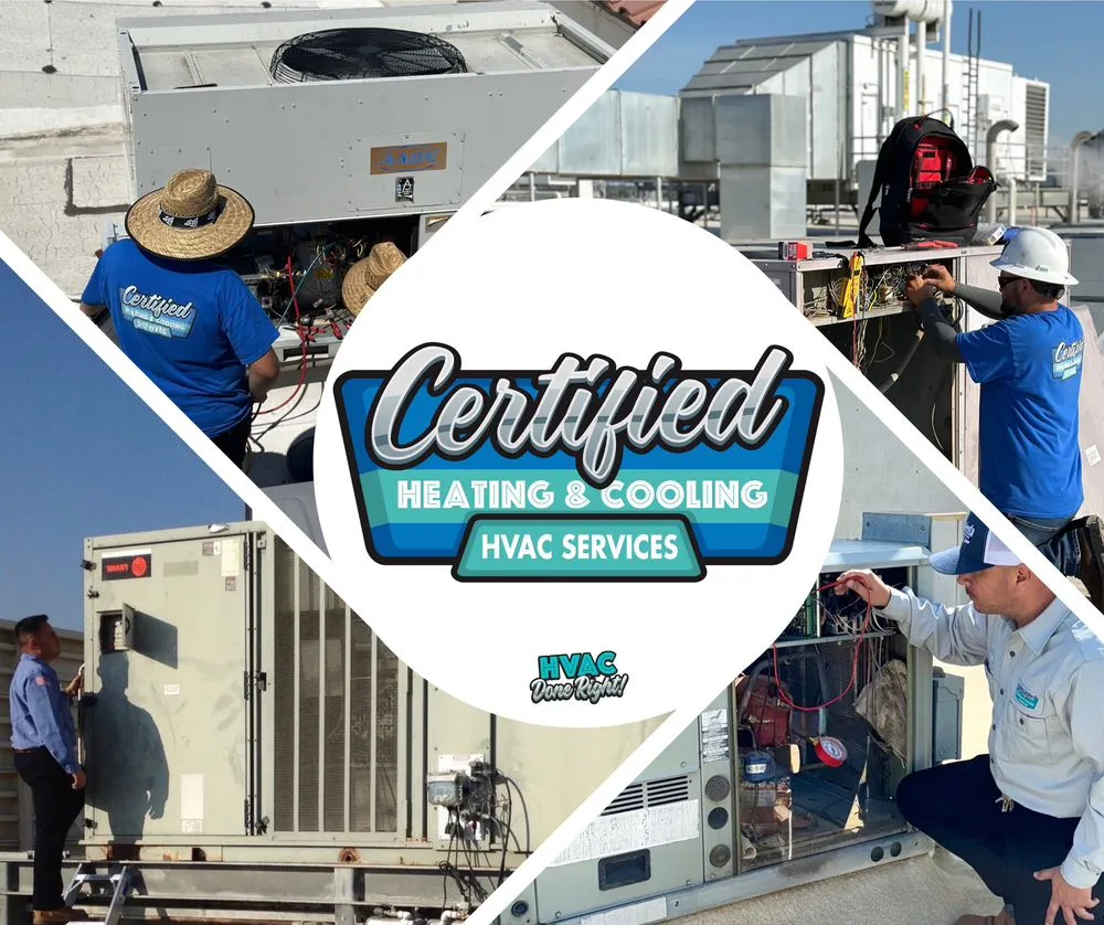 Slide of Certified Heating and Cooling