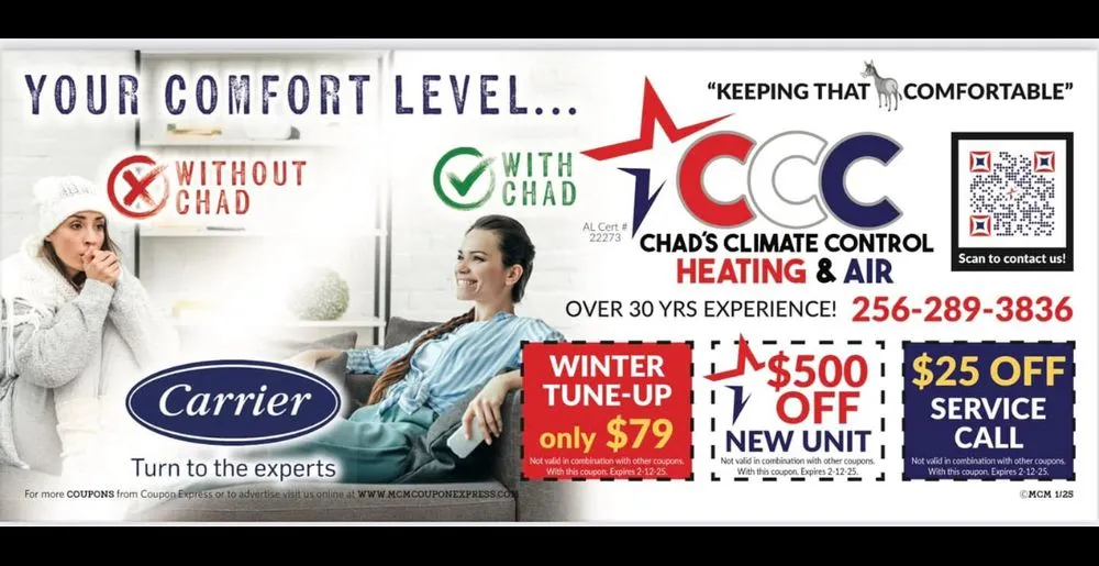 Slide of Chad’s Climate Control Heating & Air