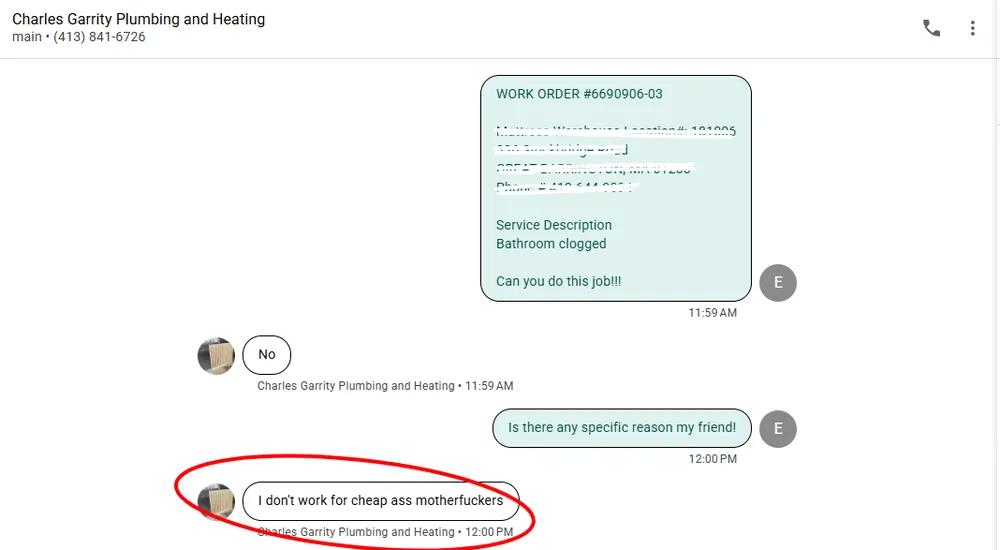 Slide of Charles Garrity Plumbing and Heating