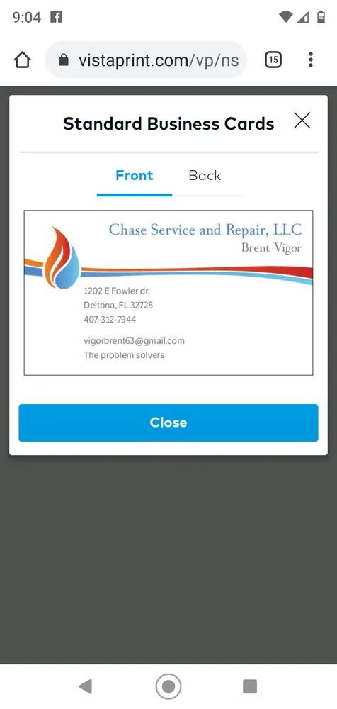 Slide of Chase Service and Repair