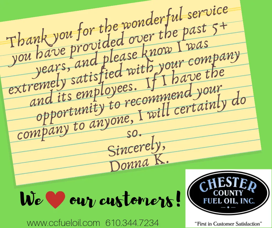 Slide of Chester County Fuel Oil