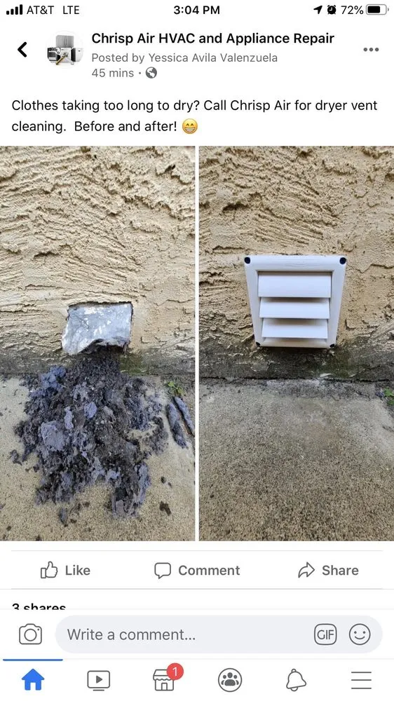 Slide of Chrisp Air HVAC and Appliance Repair