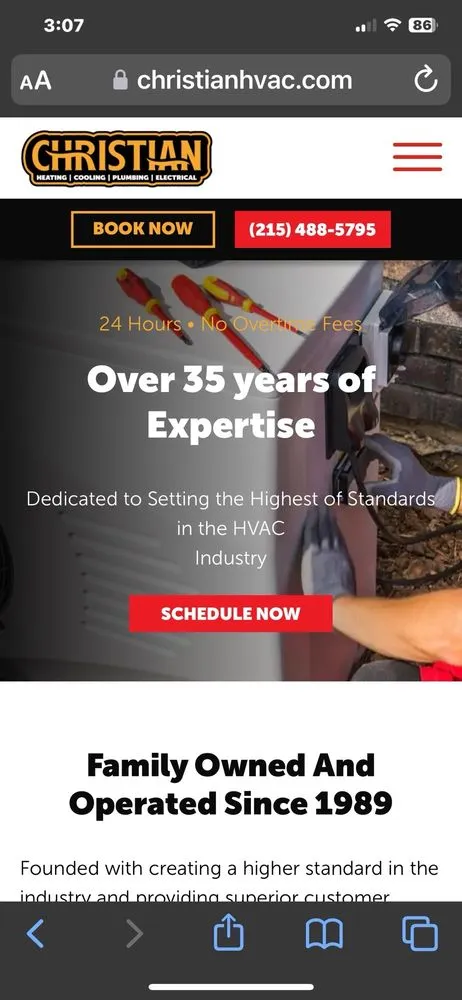 Slide of Christian Heating & Air Conditioning