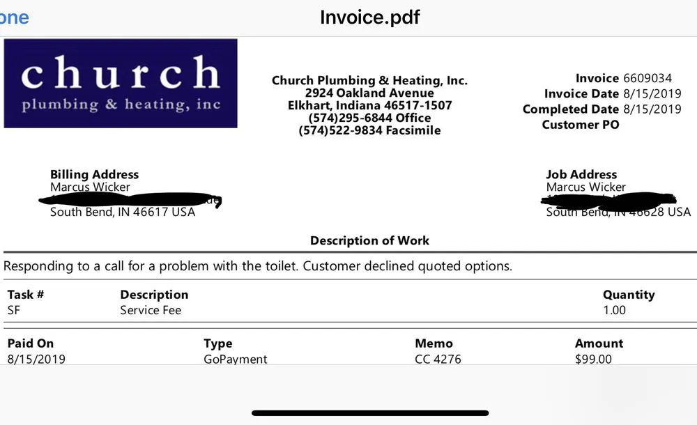 Slide of Church Plumbing & Heating