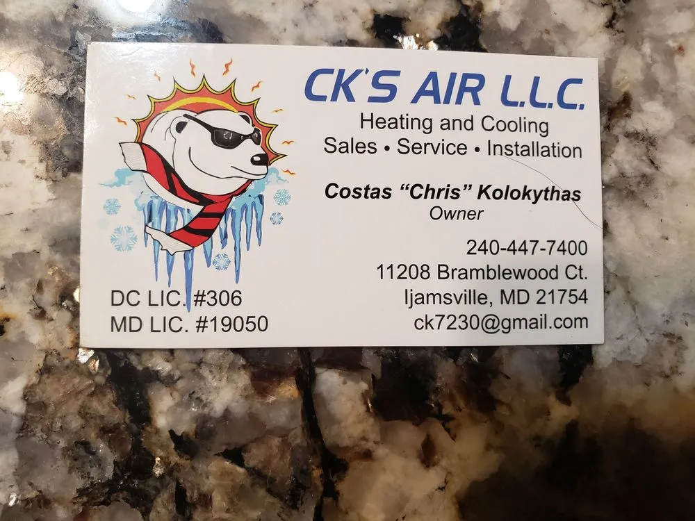 Top-rated heating repair in Ijamsville, MD - CKs'Air