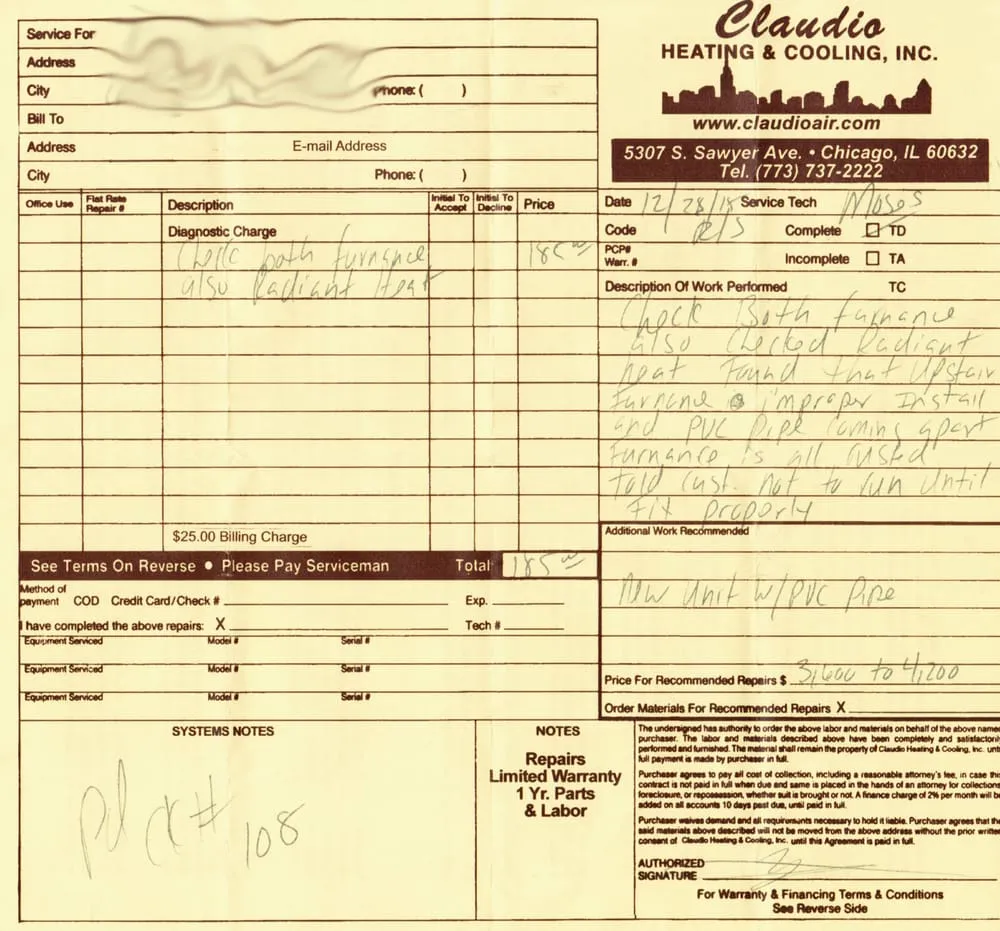 Slide of Claudio Heating & Cooling