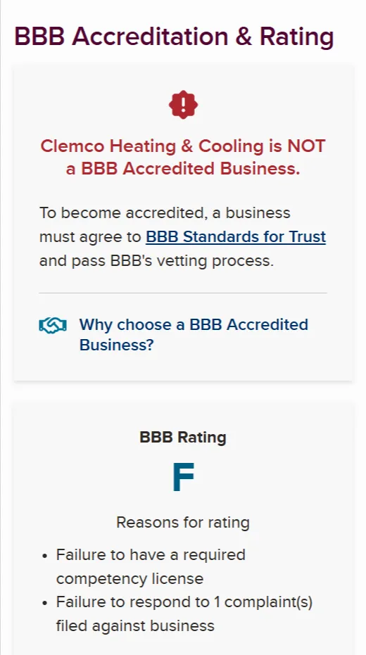 Slide of Clemco Heating and Cooling