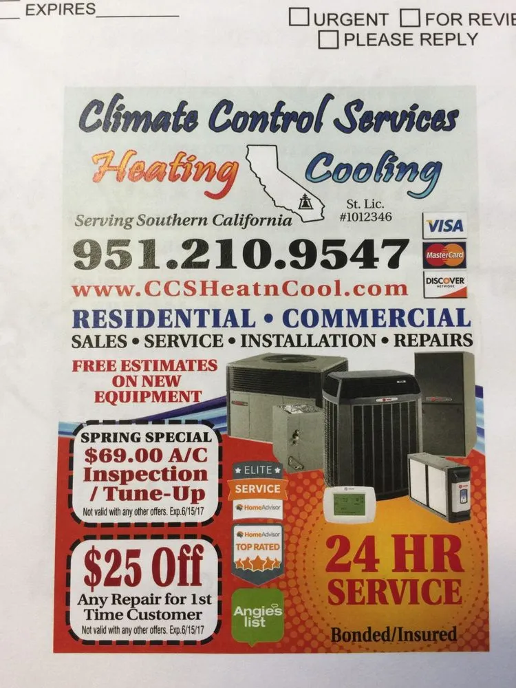Slide of Climate Control Services Heating & Cooling