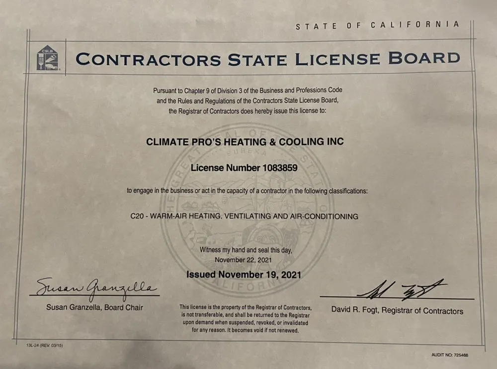 Slide of Climate Pro's Heating and Cooling