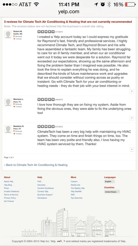 Slide of Climate Tech A/C & Heating