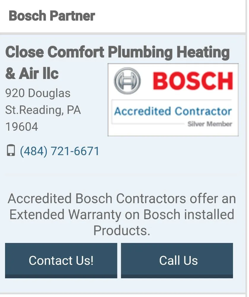 Slide of Close Comfort Plumbing Heating & Air