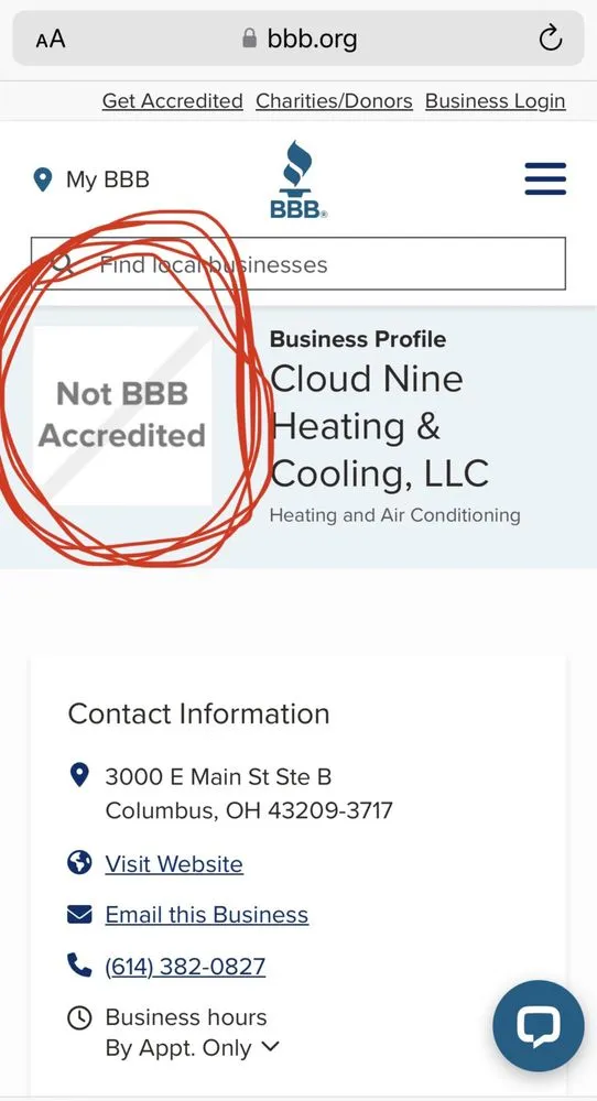 Slide of Cloud Nine Heating & Cooling