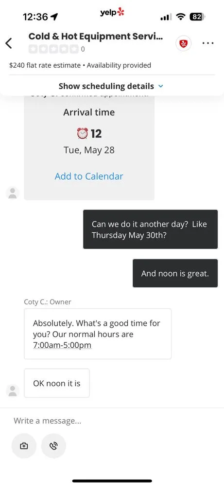 Slide of Cold & Hot Equipment Services