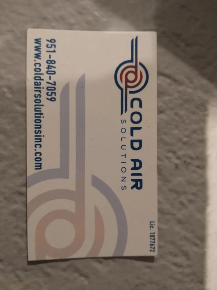 Slide of Cold Air Solutions