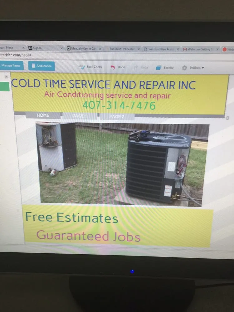 Slide of Cold Time Air Conditioning