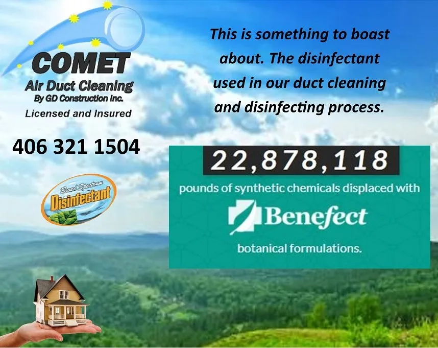 Slide of Comet Air Duct Cleaning