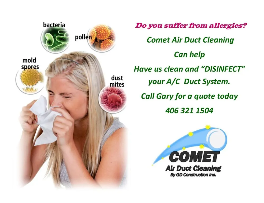 Slide of Comet Air Duct Cleaning