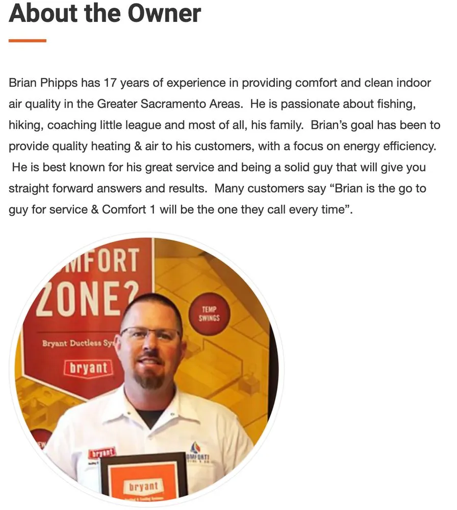 Slide of Comfort 1 Heating And Air