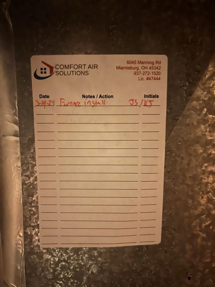 Slide of Comfort Air Solutions